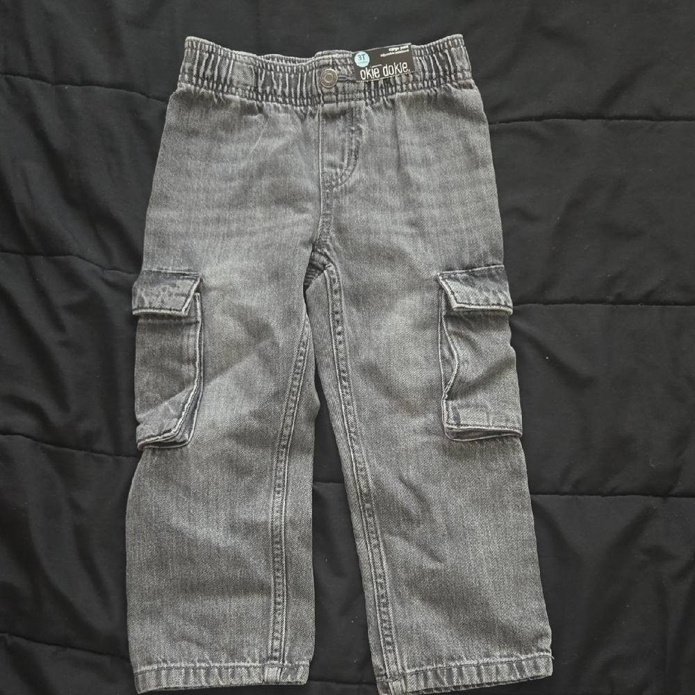 OshKosh B'gosh Kids Gray Cargo Jeans
